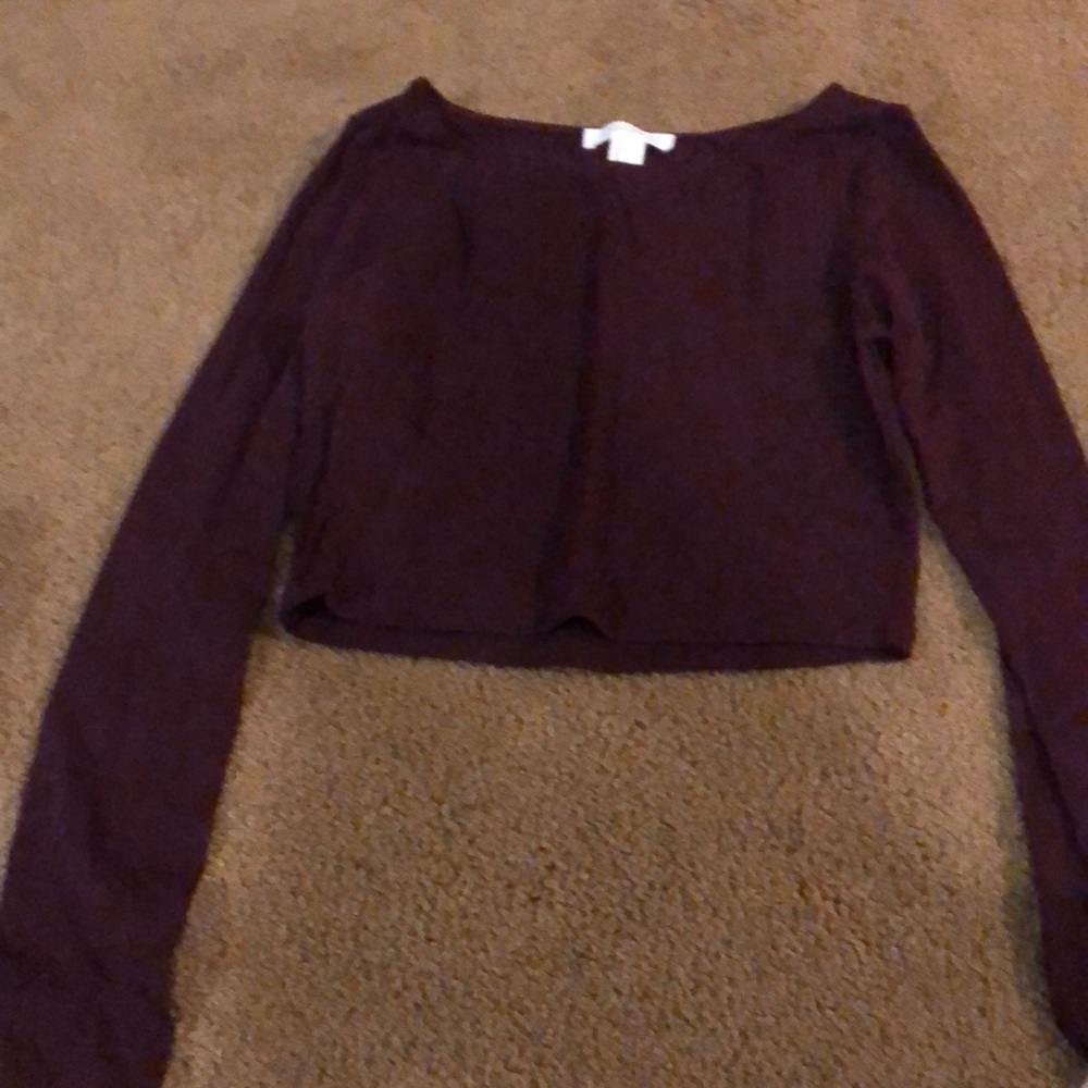 Maroon crop top